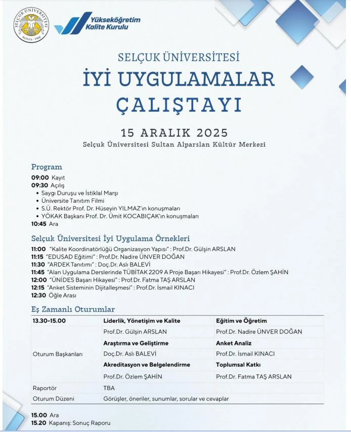 İYİ UYGULAMALAR ÇALIŞTAYI